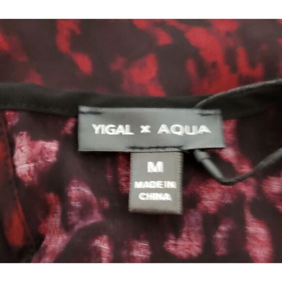 Yigal x Aqua Cold Shoulder Long Sleeve Blouse Medium NWT - Picture 6 of 7